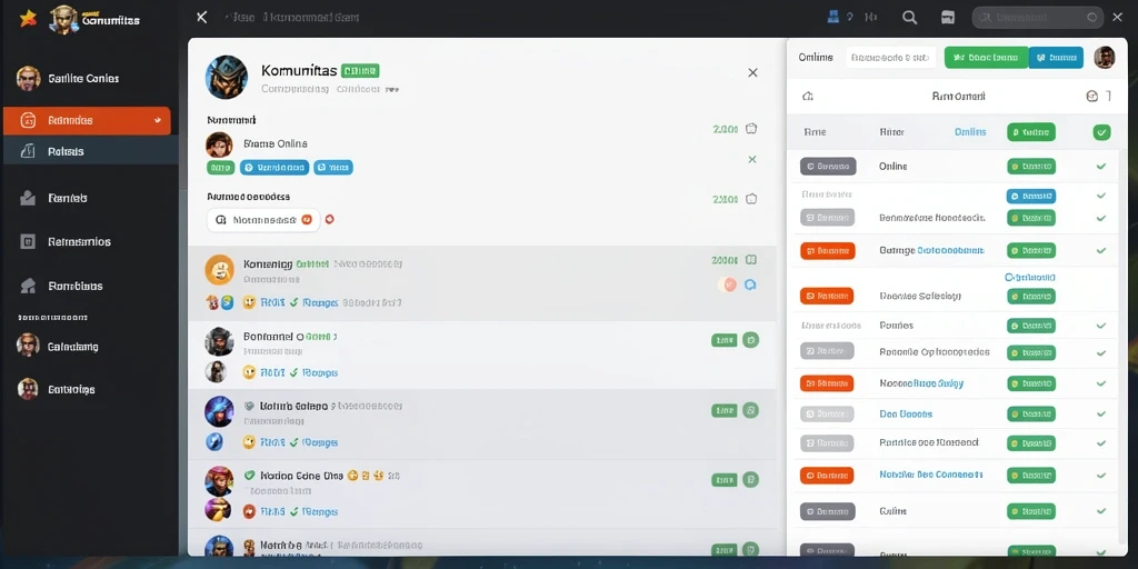 Screenshot fitur sosial yang memungkinkan interaksi antar pemain.