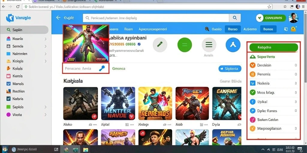 Fitur chat yang memungkinkan interaksi antar pemain.